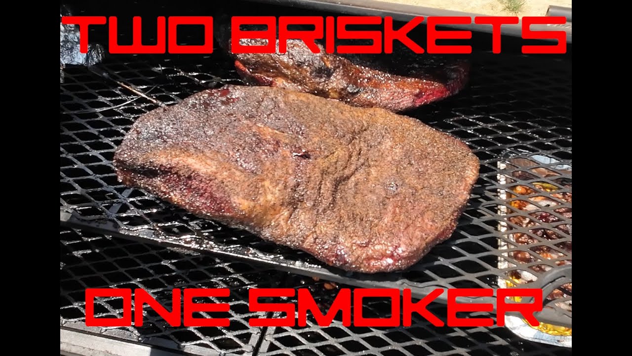 Cooking Two Briskets for a Cookout | TEXAS STYLE on a Workhorse 1975 Offset Smoker
