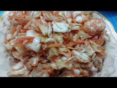 🥕КОЧАН КАПУСТЫ И Одна Морковка. !  ОБАЛДЕННАЯ КАПУСТА По- КОРЕЙСКИЙ !...