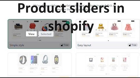 How to add product sliders in shopify for free