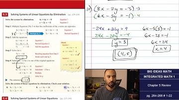 Big Ideas Math [IM1]: Chapter 5 Review (Examples & Problem Set)