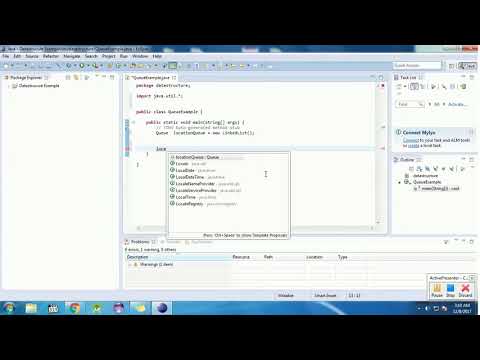 Queue Example in java example basic datastructure