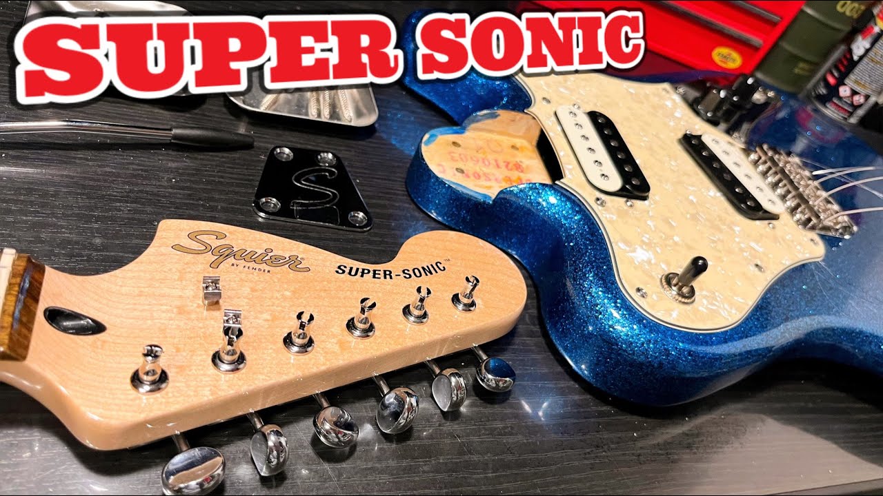 Squier Paranormal SUPER SONIC改造 Squier SUPER-SONIC をバラしてみたら穴が空いていたんだが… - YouTube