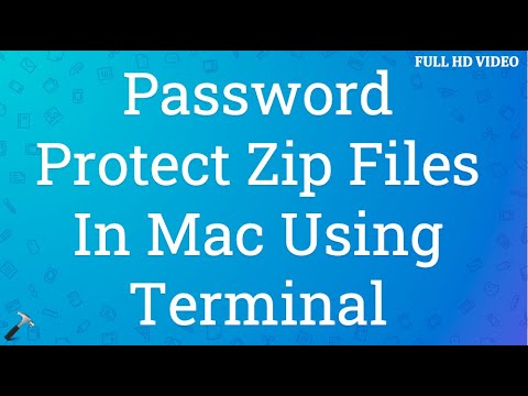 Password Protect Zip Files In Mac Using Terminal