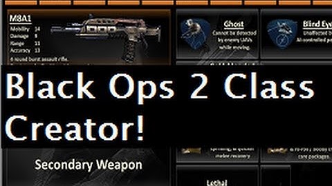 Black Ops 2 Class Creator