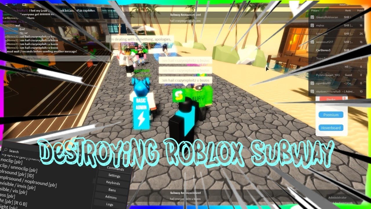 Roblox Exploiting 57 Exploiting As Bloxwatch By Crazyexploitz - destroying myo cafe v7 i roblox exploiting 46