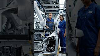 Tesla-Style Car Body Welding 🤖⚡ | Insane Robot Welding Factory! #Shorts