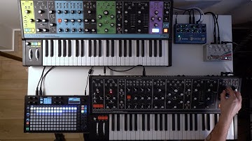 Ambient jam with duel Moog Matriarchs, Squarp Hapax, Strymon NightSky, Empress Reverb