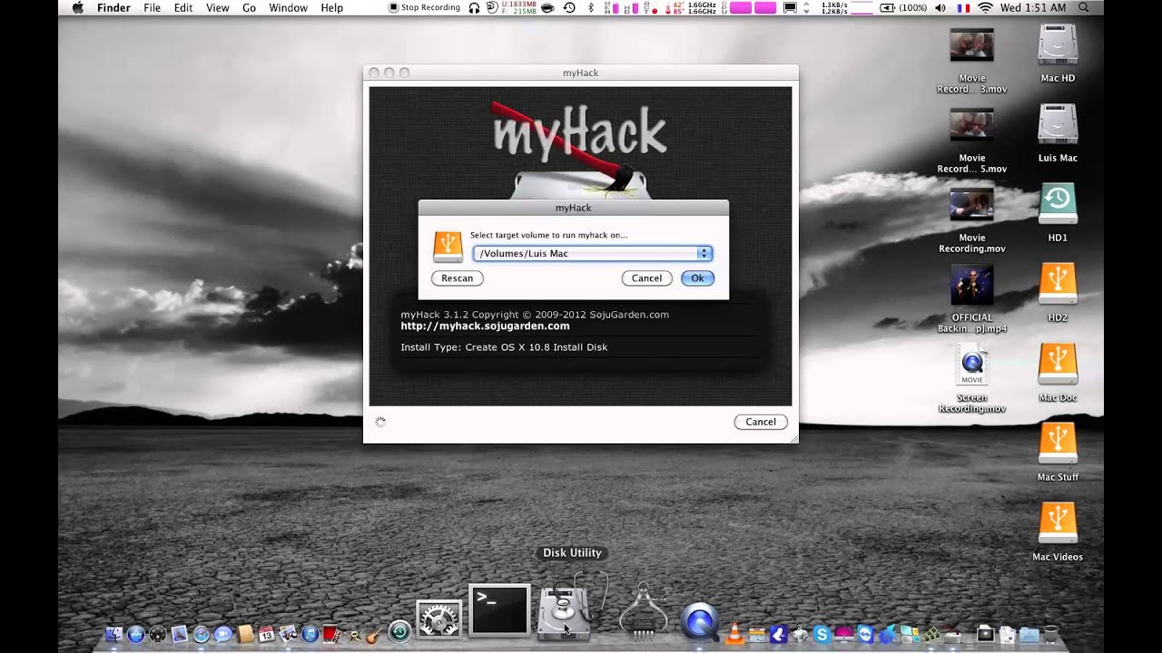 How to install Mac Os X on Dell D series laptop using USB drive 