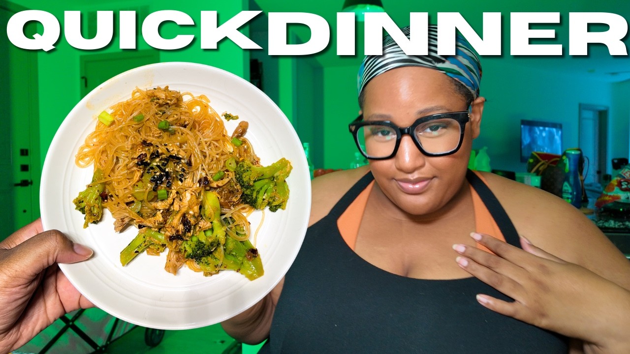 Быстрый ужин: лапша с курицей и брокколи | Простые рецепты