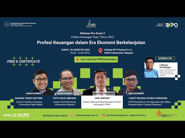 Webinar Pre-event 2 Profesi Keuangan Expo 2022: Profesi Keuangan dalam Era Ekonomi Berkelanjutan
