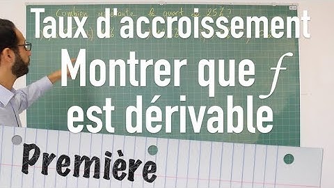 Montrer que f est dérivable en un point