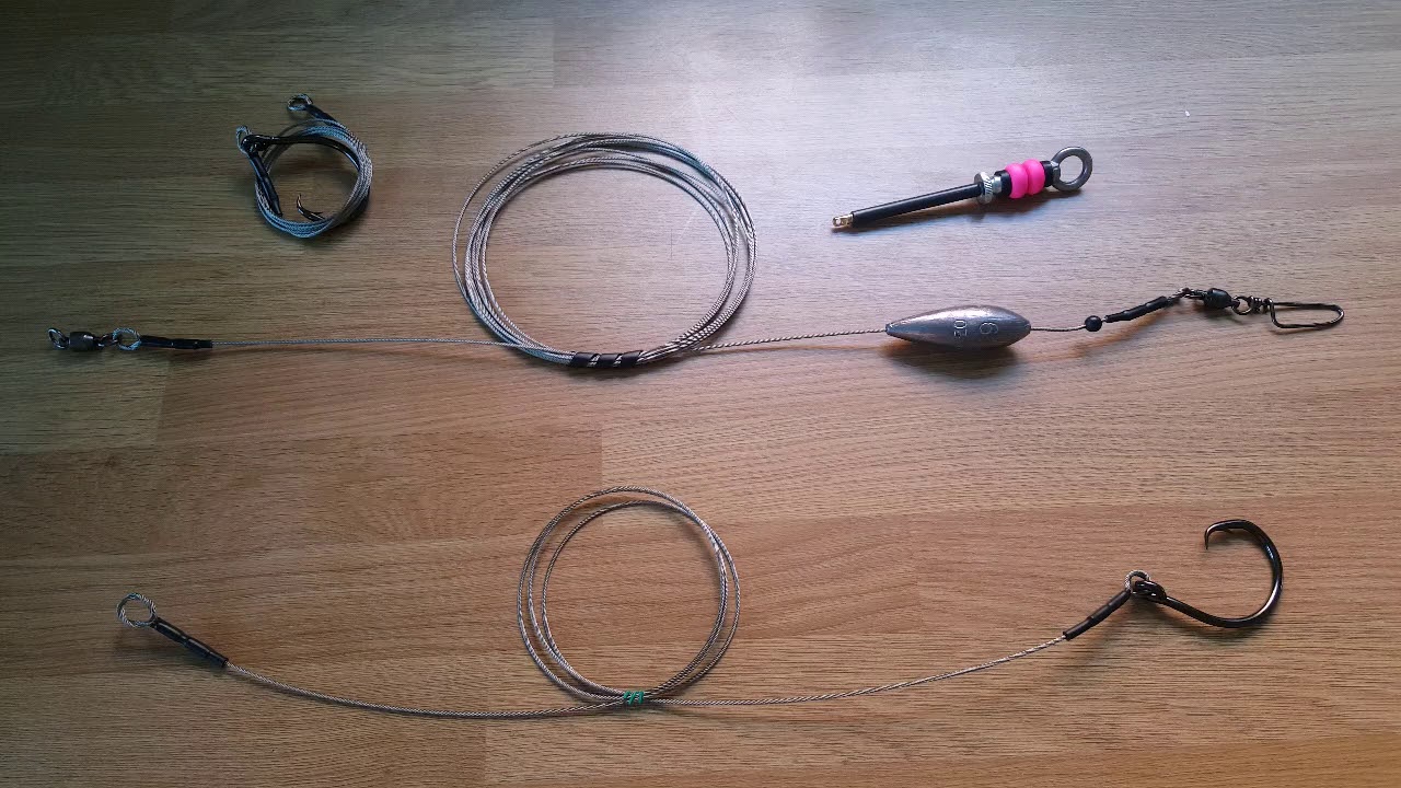 Shark fishing rigs mustad 12 /0 demon circle hook YouTube