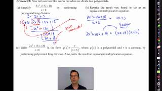 Common Core Algebra II.Unit 10.Lesson 10.Polynomial Long Division