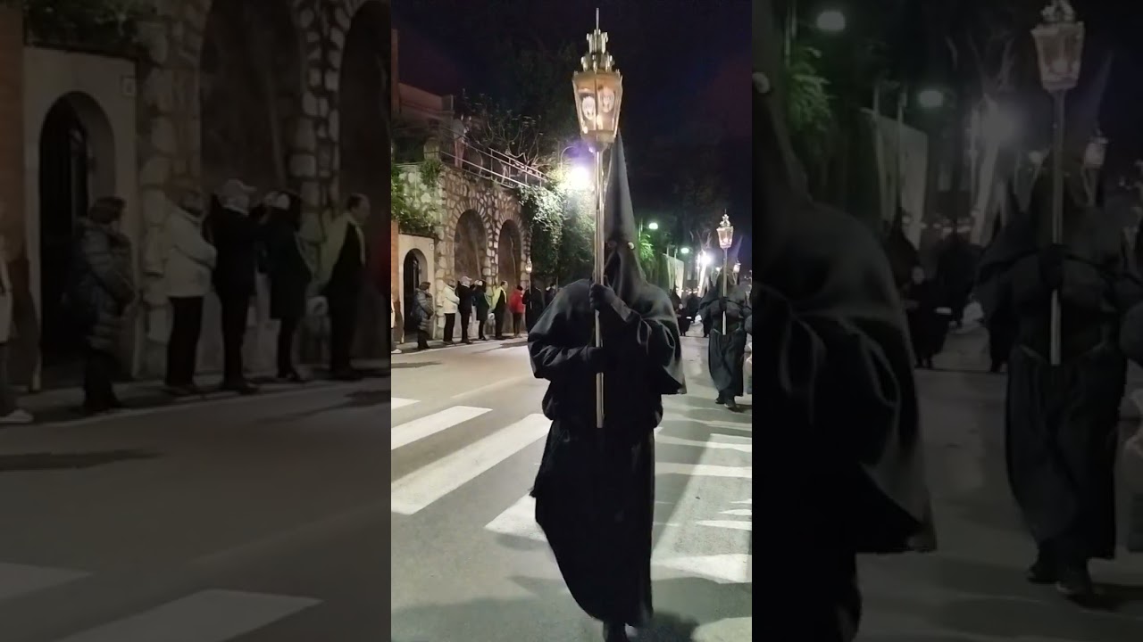 processione nera Sant'Agnello venerdì sera 29.03.2024