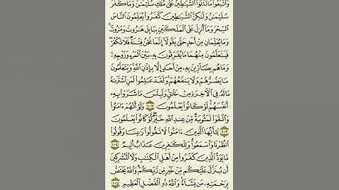 سورة البقرة من الآية ١٠٢ إلى الآية ١٠٥ بصوت القارئ ماهر المعيقلي