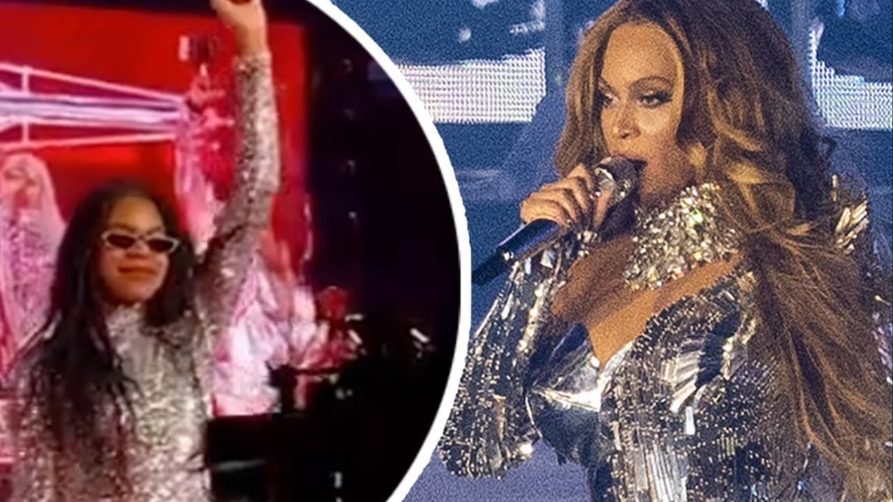 Beyoncé's daughter Rumi cheers on Blue Ivy's dance moves on the