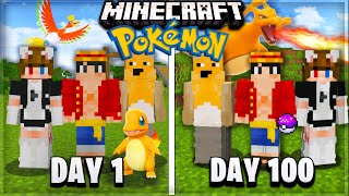 We Survived 100 Days in Minecraft Pixelmon... Here's What Happened