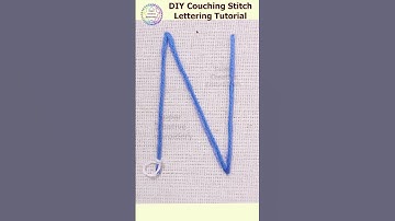Couching Stitch - How to Embroider Letters - Hand Embroidery for Beginners  #viralvideo #shorts