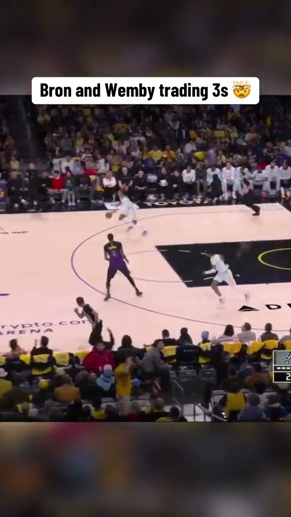 LeBron and Wemby trading 3’s ?