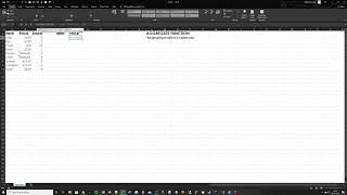 Excel Aggregate Tutorial