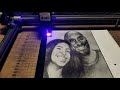 Kobe and Gigi engraved on a Dollar Tree 8x10 Picture Frame Glass using The Ortur Laser Master 2 15w