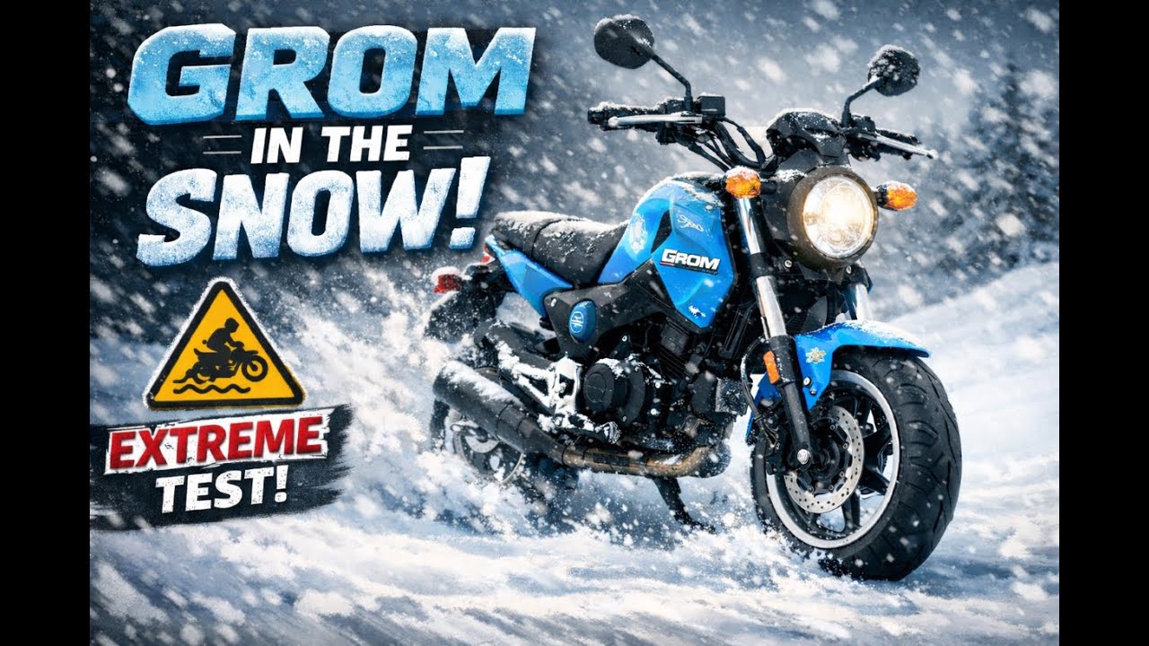 Honda Grom in the Snow - Street Tires, Bad Decisions, Big Fun!!