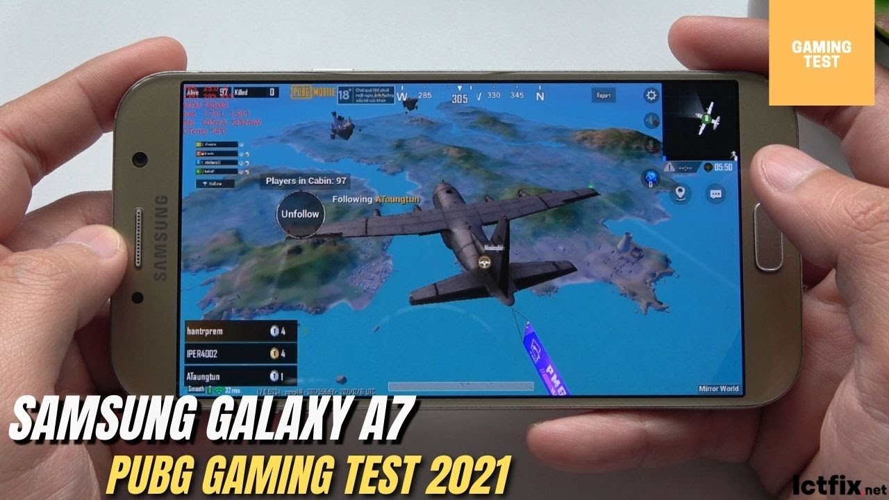 Samsung Galaxy A7 PUBG Gaming test 2021
