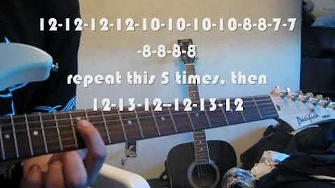 how to play the intro of  forward motion by thousand foot krutch on guitar