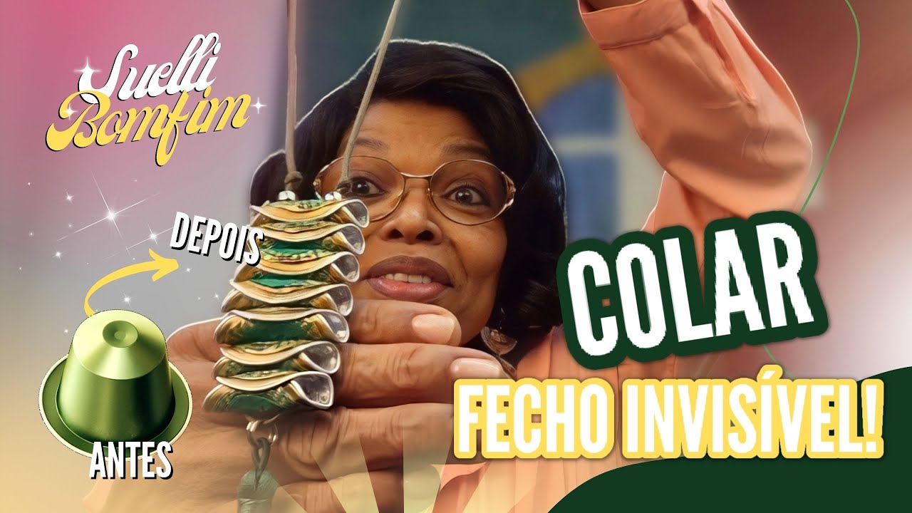 COLAR DE FECHO INVISÍVEL COM CAPSULA DE CAFÉ