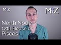 North Node 12th House or Pisces / South Node 6th House or Virgo (Rahu & Ketu)