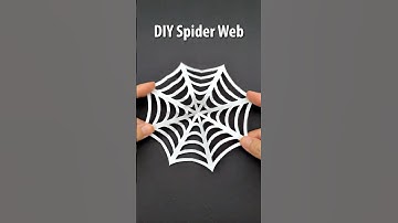 Easy Paper Spider Web | Halloween Decorations #shorts