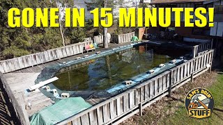 💥 We Tore Out a 20x40ft Pool – You Won’t Believe the Before & After! 💥 (Excavator + Deck Demo)