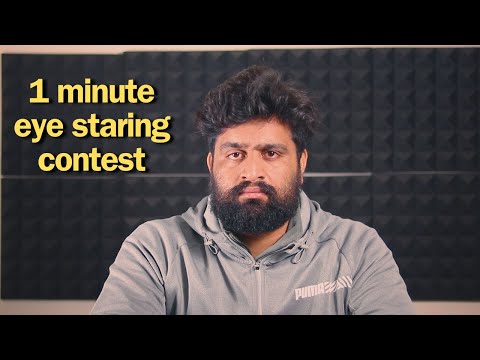 1 minute eye staring challenge