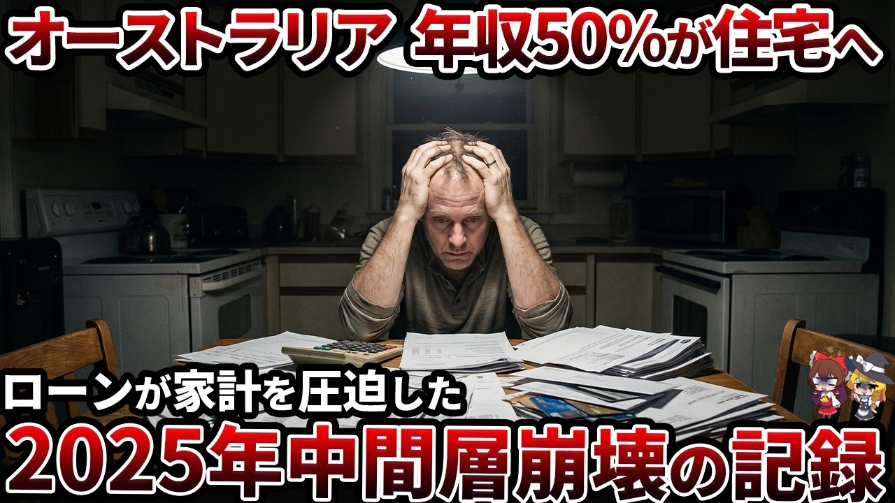 【所得50%蒸発】オーストラリア中間層の完全崩壊。住宅ローンに喰い潰される資源大国の真実【ゆっくり解説】
