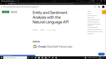 [Qwiklabs] : Entity and Sentiment Analysis with the Natural Language API.
