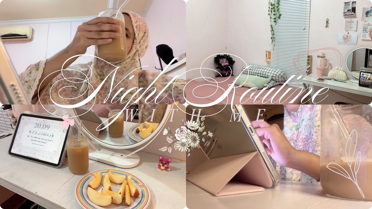 daily life 👀☕️🎧: night routine, clean my room, editing video, snack ⋆𐙚 ̊.ᥫ᭡✩°