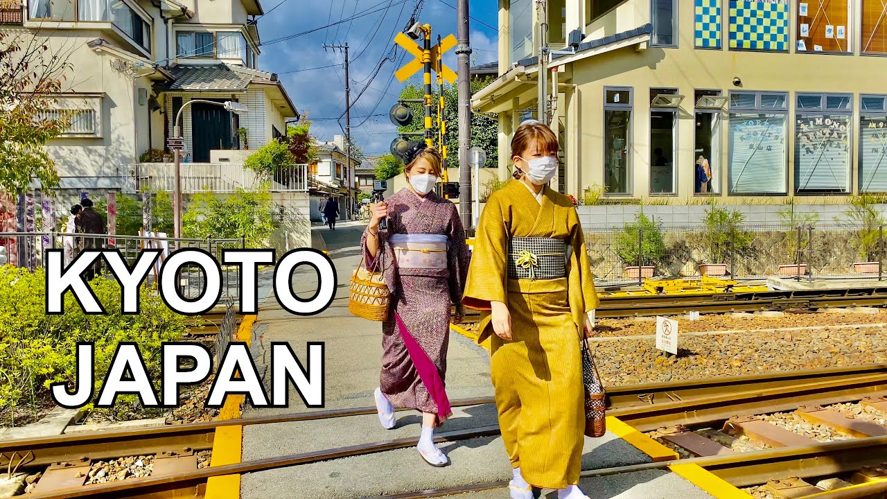 4K KYOTO JAPAN - Kyoto Arashiyama Neighborhood Walking Tour | 京都嵐山 2021