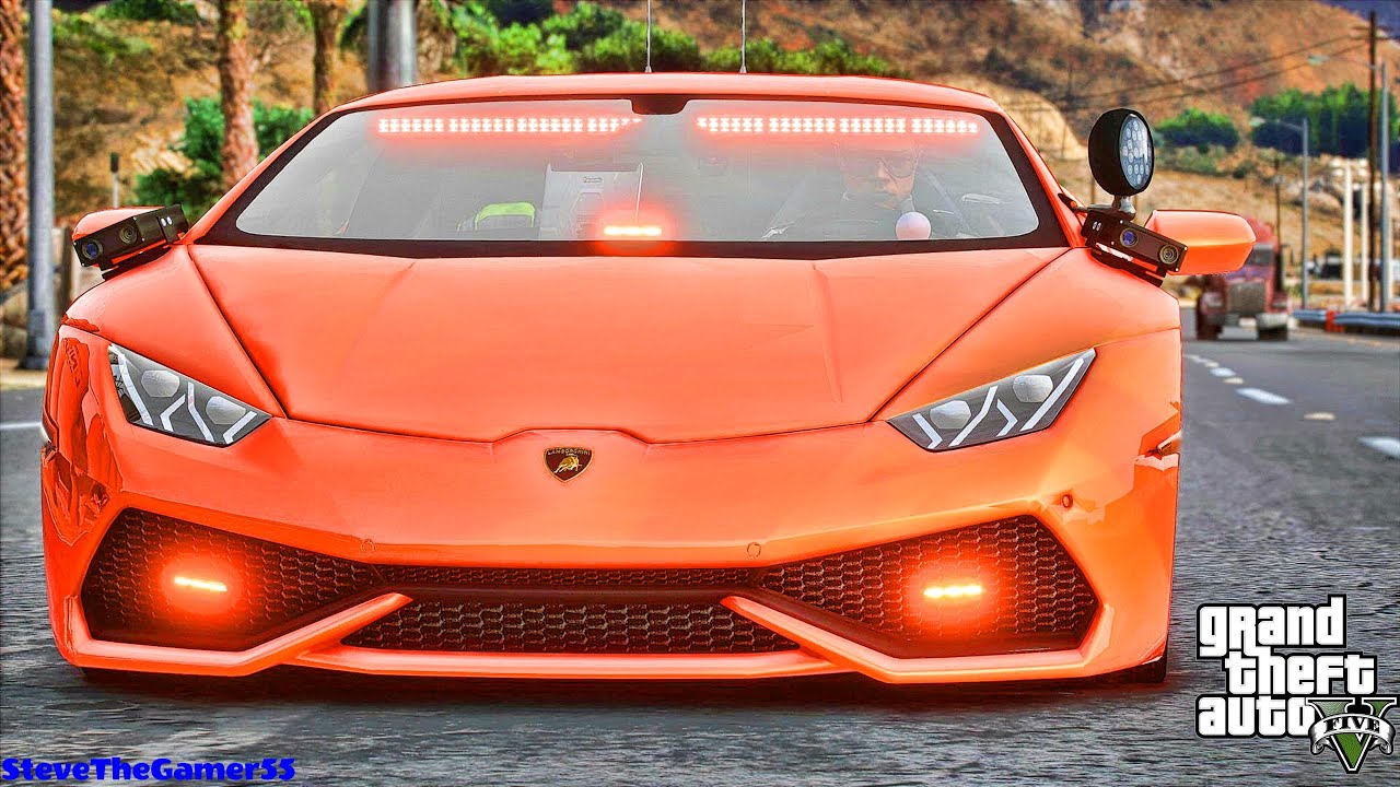 Playing GTA 5 As A POLICE OFFICER Supercars Sunday Patrol|| Huracan|| GTA 5 Lspdfr Mod| 4K