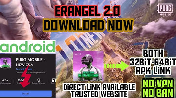 Download PUBG Mobile 1.0 New Update (64 bit + 32 bit) APK & Get Erangel 2.0 NO VPN | Latest Link