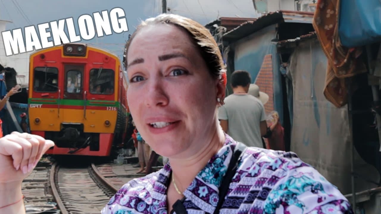EXPLORANDO el MERCADO MÁS PELIGROSO DE TAILANDIA 🚂🇹🇭 MAEKLONG | GLADYS SEARA