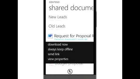 Windows Phone 7 Office Hub