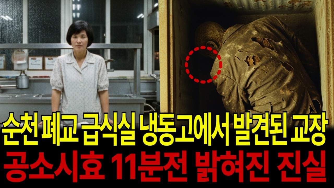 순천 폐교 급식실 냉동고에서 발견된 교장! 공소시효 11분전 밝혀진 진실!
