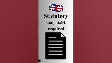 How to Pronounce Statutory in English British Accent #learnenglish #learnenglishtogether