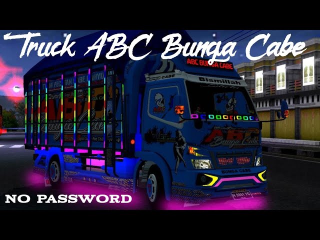 TOP 3 !!mod bussid truck canter abc bunga cabe terbaru full strobo air mancur class=