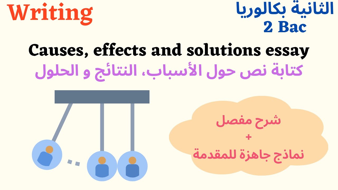2 BAC writing: Causes, effects and solutions كتابة نص حول الأسباب، النتائج و الحلول