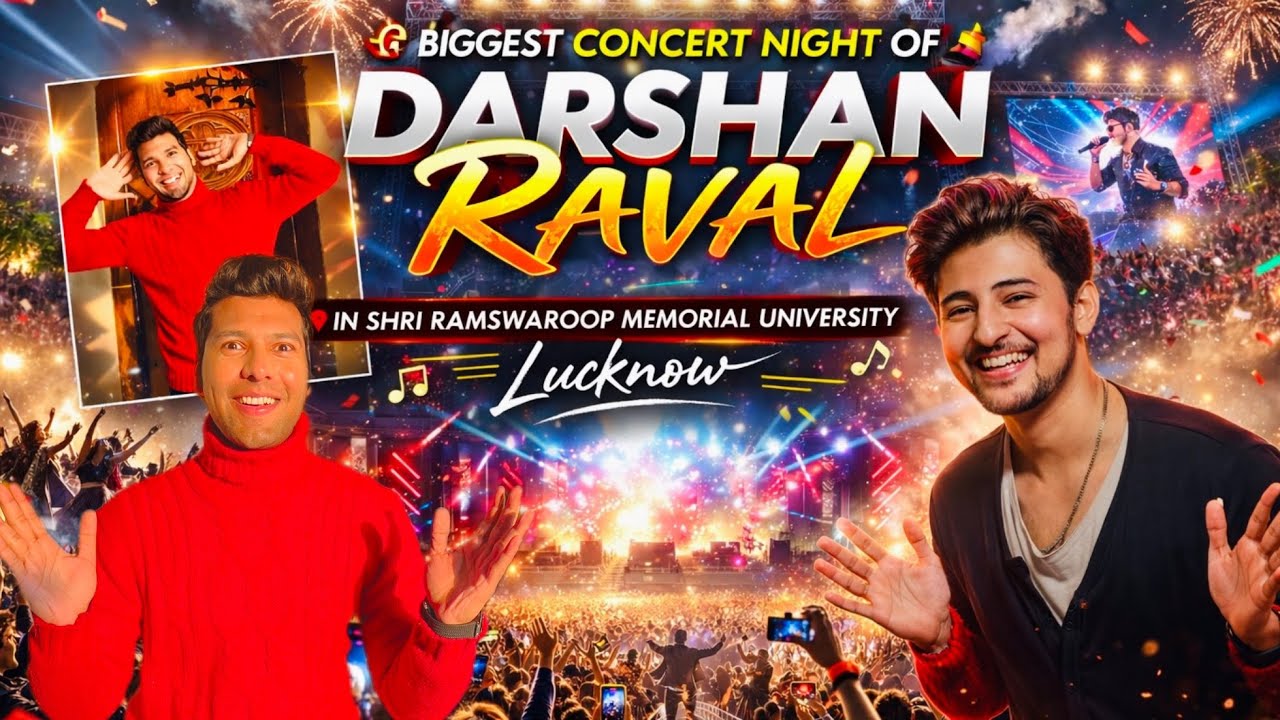 Unforgettable Night with Darshan Raval 🎤 | Shri Ramswaroop University Lucknow 🔥 | 25000 + audience 😱