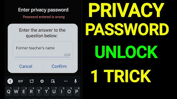 Privacy password unlock tricks | privacy password lock unlock secret | privacy password reset trick
