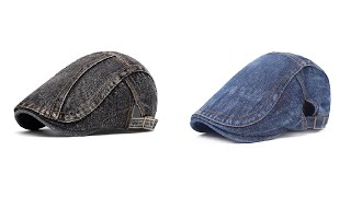Vintage Denim Ivy Cap For Men Stylish Flat Cap For All Seasons