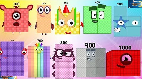 NUMBERBLOCKS ADDING UP TO 10 GIANT NUMBERS |ADDITION OF BIG NUMBERS| MATH 1234 @kidslearningvideos29