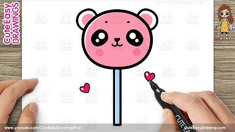 How to Draw a Cute Easy Lollipop for Kids Step by Step